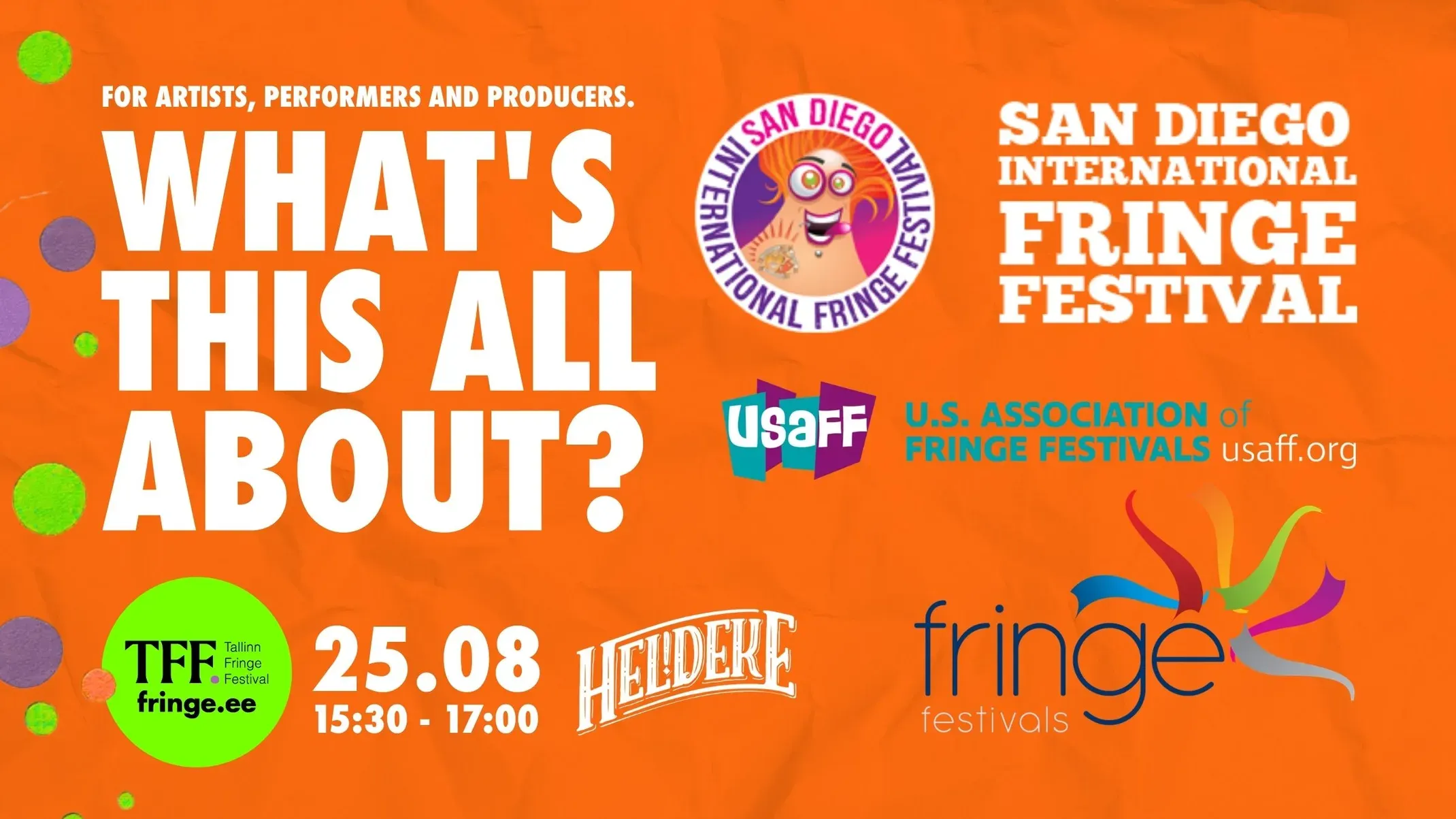 Kunstnike infotund: San Diego Fringe, USAFF ja CAFF