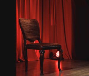 Chair on Heldeke Venue Stage in Tallinn Estonia Photo Anton Serdjukov